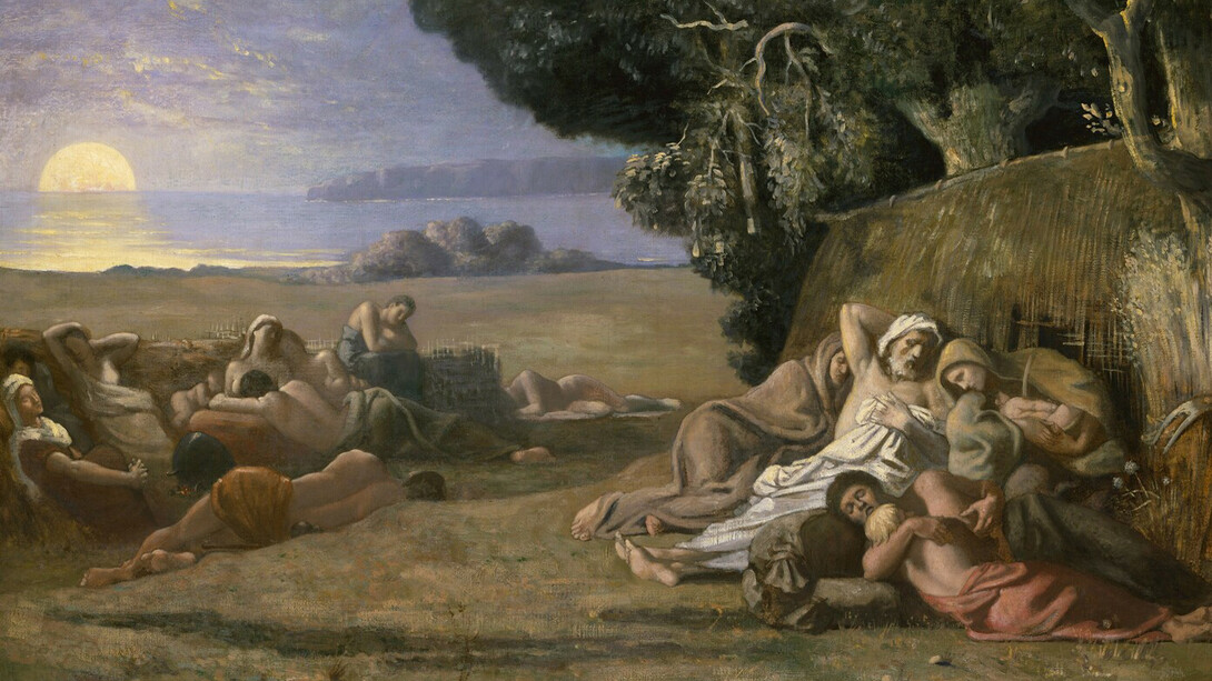 Pierre Puvis de Chavannes (1824–1898). "Dormir", 1867-1870, óleo sobre lienzo, The Metropolitan Museum of Art, Nueva York, EE. UU.