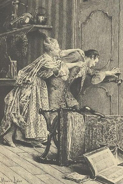 Amidst the laboratory setting, intricate illustrations adorned "The Confessions of J.J. Rousseau," brought to life by the artistic craftsmanship of Aldus