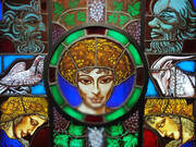Luisa González Feo; Baco, vitral, 1956 (detalle)