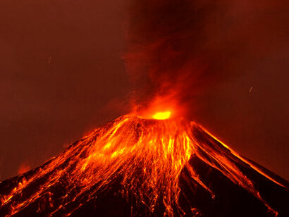 El volcán Popocatépetl en erupción