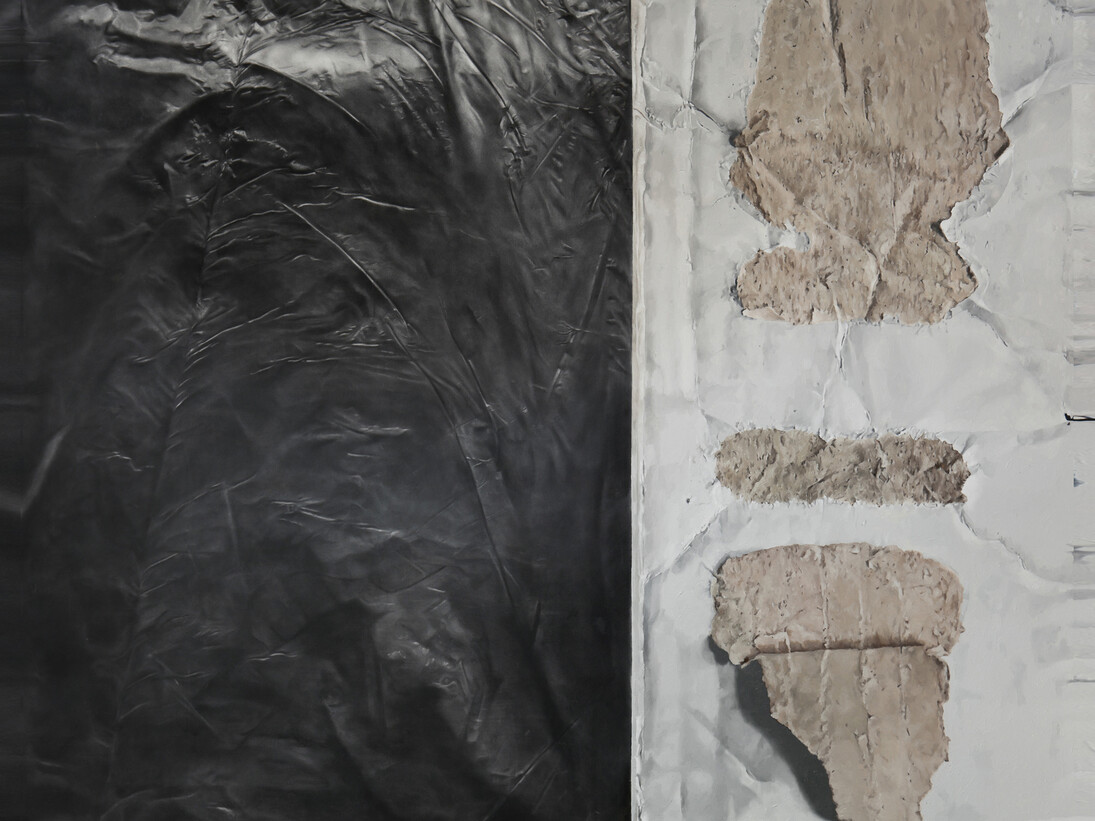 José Santos III (b.1970), Surface Tension, 2014, Mixed media on canvas, 152.4 x 182.88 cm; 60 x 72 inches