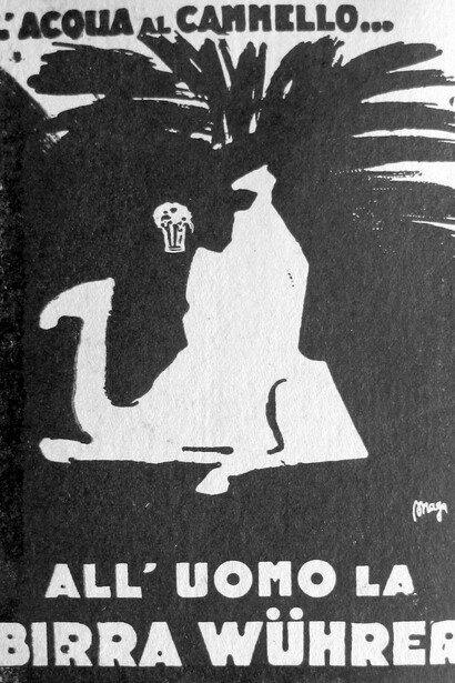 Cliché pubblicitario. L'acqua al cammello