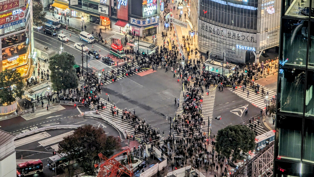 Shibuya Crossing, filmed and replicated in media countless times, Tokyo, Japan