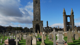 St. Andrews. Le cimetière et l'ancienne cathédrale