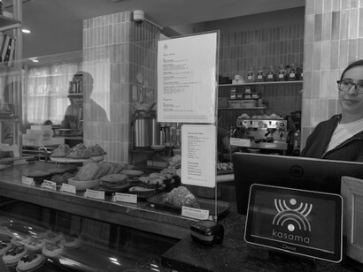 Display case of baked goods of Genie Kwon