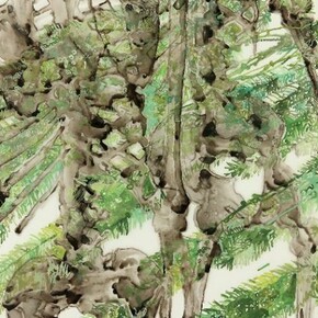 Katina Huston, Evergreen, 2013 I Ink on mylar I 36 x 42 inches