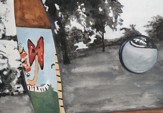 Fionna Murray, Blow Up 26 2015 watercolour on paper14.7 x 20.8cm