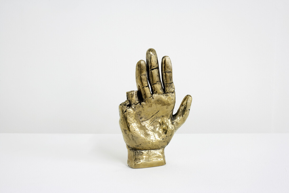 Bettina Buck, Relic, 2010, bronze, hand-size, Courtesy the artist and P420, Bologna