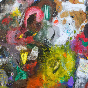 Jim Dine, It Creases So Easily, 2014, acrylique, sable et fusain sur toile, 122 x 107 cm, Courtesy Galerie Daniel Templon, Paris & Brussels