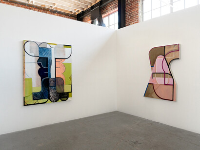 Rebekah Goldstein, Full length mirror, exhibition view. Courtesy of Gallery 16 