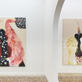 Édouard Nardon, The distant smell of a black locust, the silent dance of a ghost in the visiting room, exhibition view. Courtesy of The Address Gallery