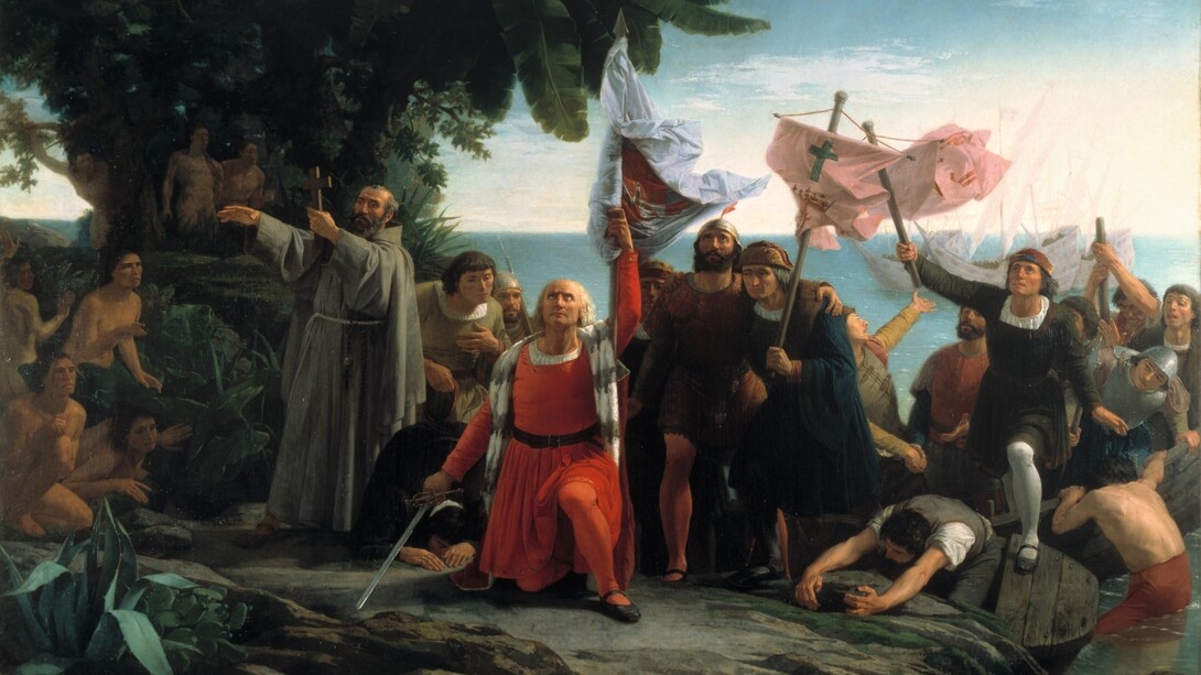 «Chegada de Colombo à América» (1862), Dióscoro Puebla