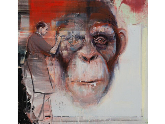 Radek Szlaga, Unknown Artist from a Distant Country, 2015, Huile sur toile © Galerie Laure Roynette - Radek Szlaga