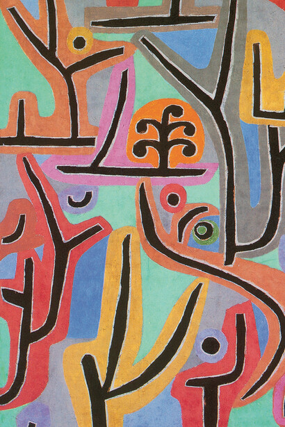 Park Near Lu, 1938. Oil and coloured paste on paper on burlap, 100 x 70 cm. Zentrum Paul Klee, Bern