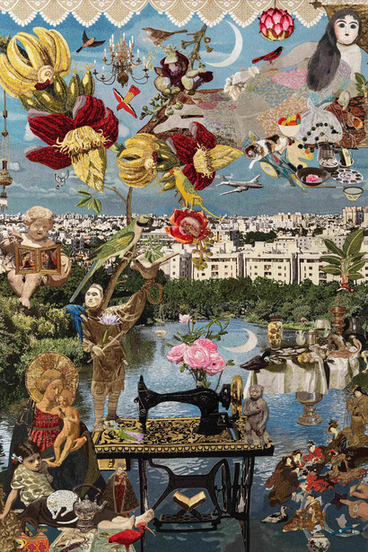 Rekha Rodwittiya, Home is wherever you are (detail), 2025-6. Courtesy of Sakshi Gallery