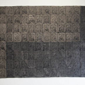 Asger Dybvad Larsen, Pressure of paint tray paintings, 2015 (1)