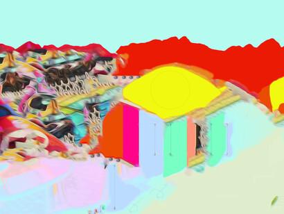 Raphael Brunk, #c2d1c1, 2020, UV-Print on Alucore, 180 x140 cm