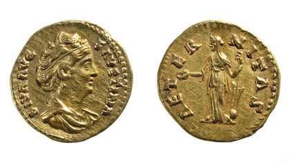 Aureo in onore della diva Faustina Maggiore 141d.C. Firenze, Museo  Archeologico Nazionale