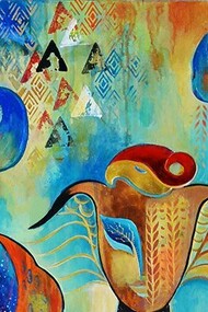 "La creación del mundo: música", acrílico sobre lienzo, Marianna Ochyra, 2017