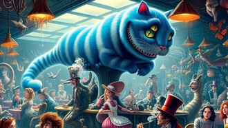 La decoración del local era una réplica del mundo de Lewis Carroll, habían cavernas que representaban diferentes escenas del cuento. Nicolás Cisternas © 2025