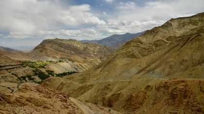 Agricultural land is very sparse in Ladakh, as seen here at Yangthang © Ashish Kothari