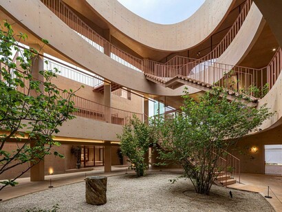 The MRNW Daegu Cultural Center, by Society of Architecture and Yerin Kang, stands in Daegu-si, South Korea. Its identity is shaped by minimal geometric forms that alternate between presence and absence, offering different spatial experiences as volume and void