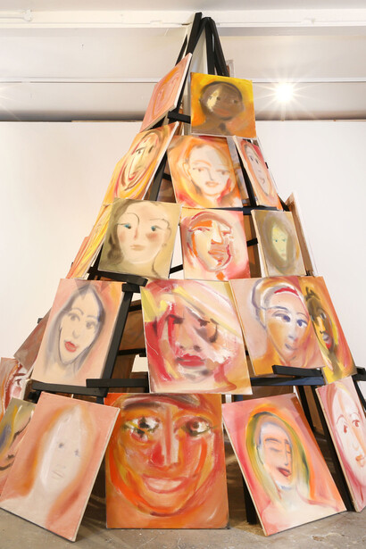 After a Fashion - Playing with Fire, Sophie von Hellermann, 2015, Vilma Gold, London, installation view, courtesy Vilma Gold, London