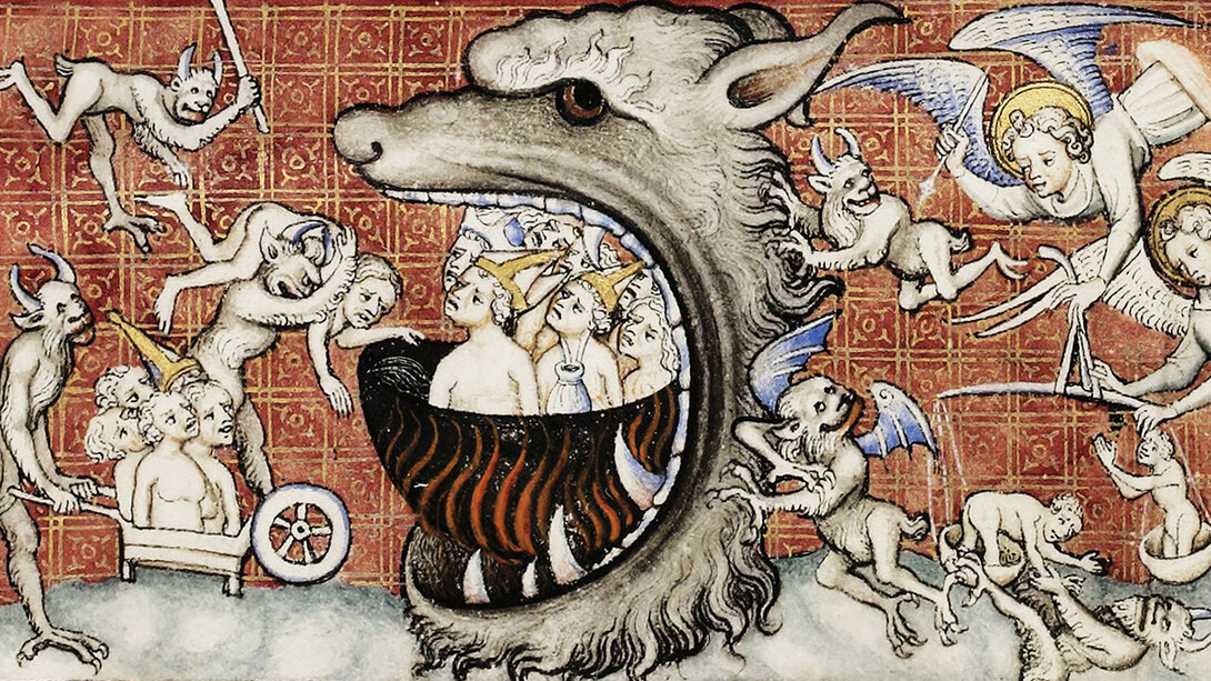 Miniatura da un manoscritto del De Civitate Dei di Sant’Agostino (1375-1377), Bibliothèque Nationale de France, tratta dal libro di Francesco Boer “L'immaginazione non è uno stato mentale: è l'esistenza umana stessa” (Fontana Editore, 2019)