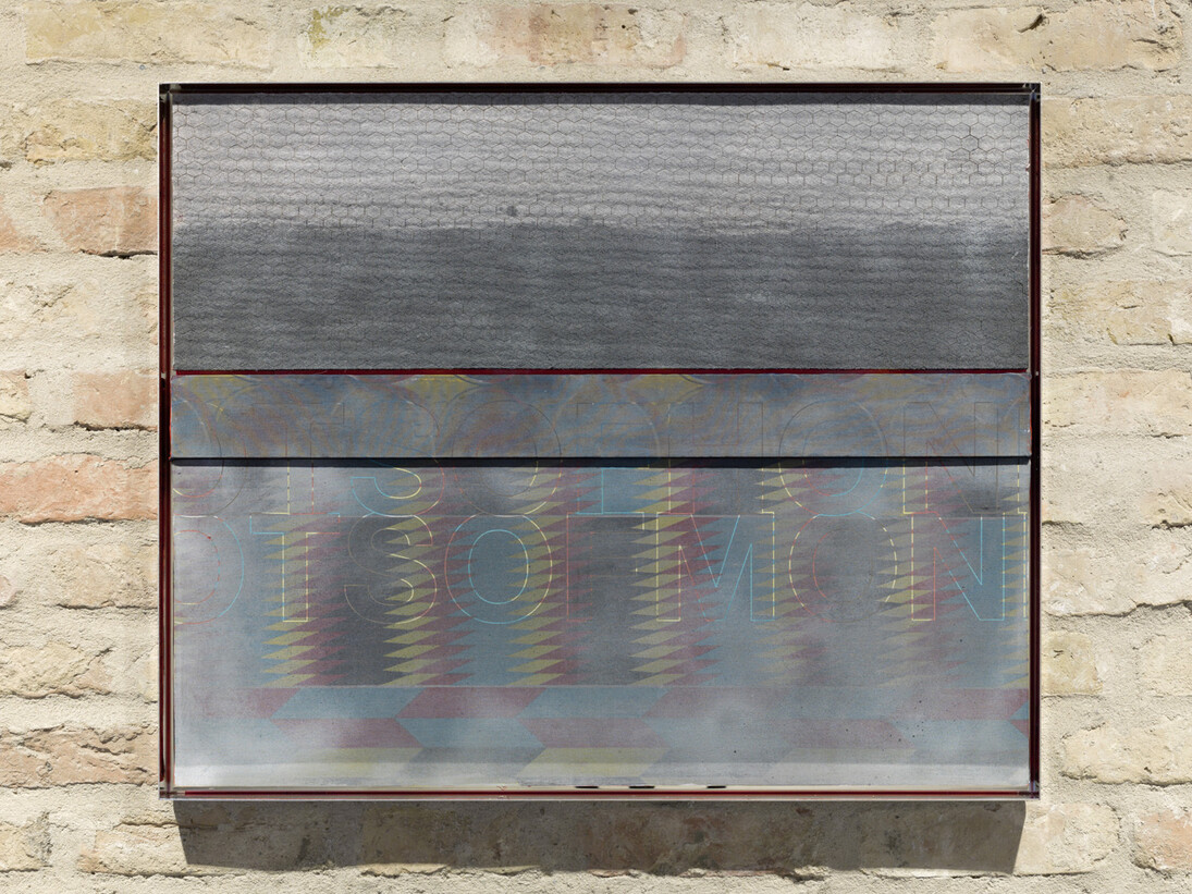 Johannes Wohnseifer, Colony Collapse Disorder 4, 2015, acrylic, lacquer, scotchlite, felt, fabric, canvas, laser gravure, wood, high polished stainless steel