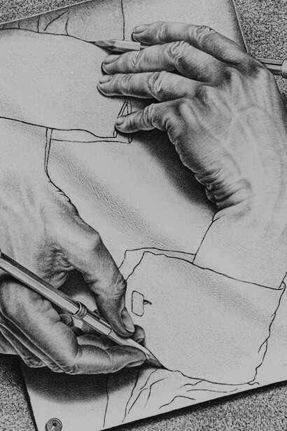 Detalle de un cuadro de Escher