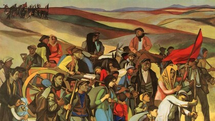 La strage di Portella della Ginestra dipinta da Renato Guttuso