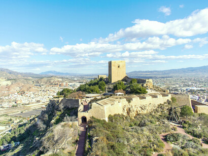 Vista aérea del Castillo de Lorca, España