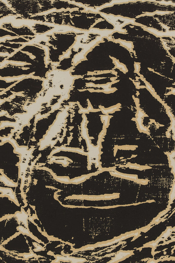 Georg Baselitz, Kopf, 1983, Vélin; Xylographie, image: 360 x 503 mm; feuille: 504 x 650 mm. © Musées d’art et d’histoire, Ville de Genève, Cabinet d'arts graphiques. Photo: André Longchamp