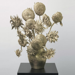Rob and Nick Carter, Sunflowers, 2012-13, bronze, 23 inches high, edition of 12