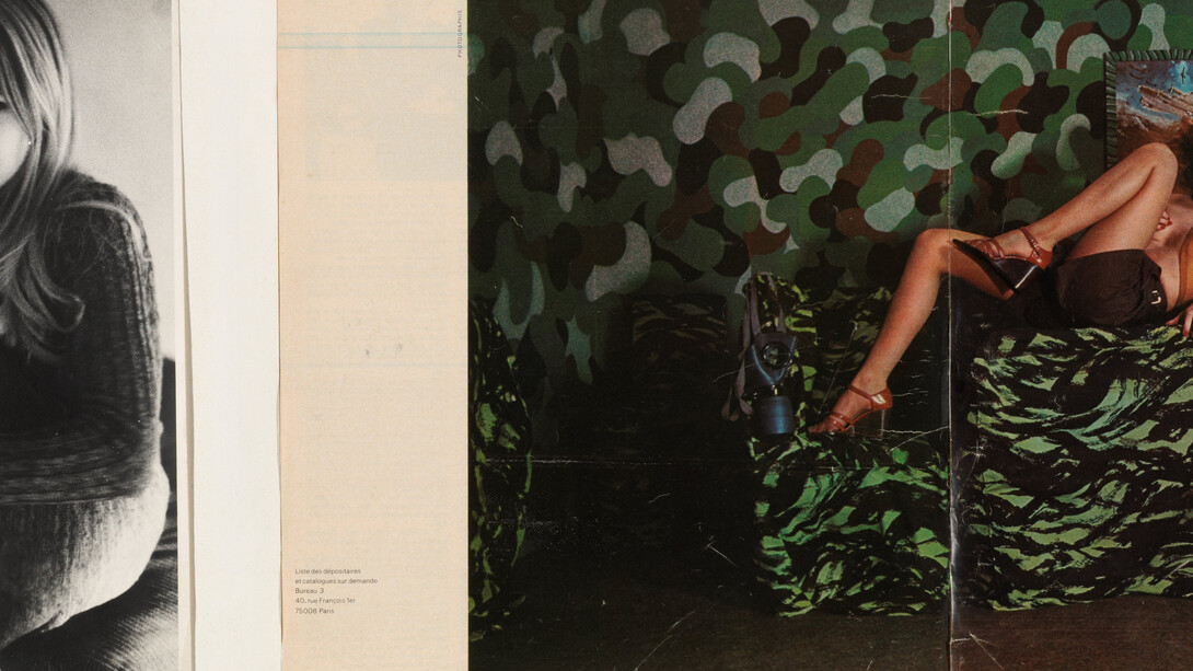Sanja Iveković. In the Apartment, September 1975 / “Elle,” March 1975. 1975. Gelatin silver print, magazine page and typewritten text by the artist. Committee on Photography Fund. © 2015 Sanja Iveković.