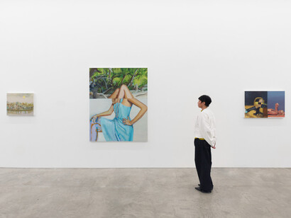Janet Werner, Landscape with legs, exhibition view. Courtesy of Anat Ebgi 
