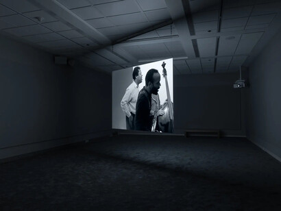 Installation view of "Stan Douglas. Hors-champs", Davis Gallery, Colby College Museum of Art, Waterville, Maine, 2025. Photo by Abby Lank