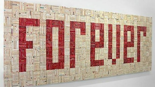 John Salvest, Forever (2013), Secondhand Romance Novels, 74h x 210w x 4.5d in (188h x 533.4w x 11.4d cm)