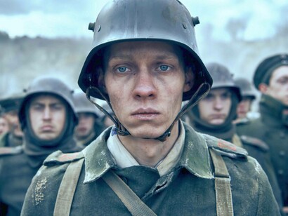 A still from best picture nominee All Quiet on the Western Front