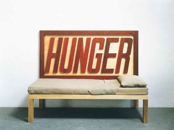 Michelangelo Pistoletto, Hunger, 1988,
Museum Moderner Kunst Stiftung Ludwig Wien, on loan from the Austrian Ludwig Stiftung Foundation since 1995 / © Bildrecht, Vienna, 2015