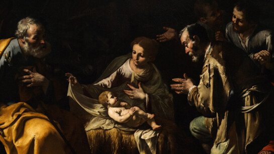 Maître de l'Annonce aux bergers | Meister der Verkündigung an die Hirten | Master of the Annunciation to the Shepherds (actif à Naples vers 1630-1650), L'adoration des bergers | Die Anbetung der Hirten | The Adoration of the Shepherds, vers | um | c. 1612-30, huile sur toile | Öl auf Leinwand | oil on canvas, 125 x 175,5 cm, collection privée | Privatsammlung | private collection © Colnaghi Foundation