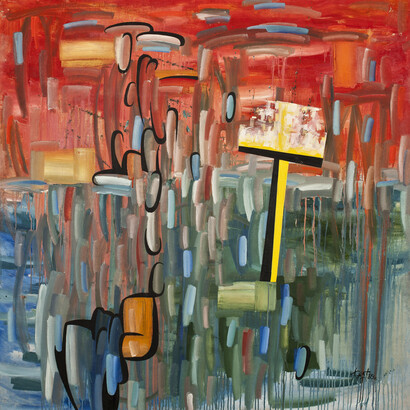 Progress, 160x160cm, oil on canvas, 1989.jpg By Andrey Krikis