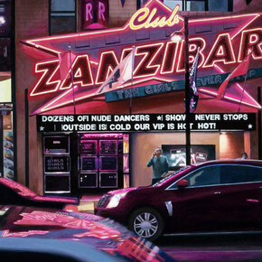 Tad Suzuki, Club Zanzibar: Neon Studies, 2014, Acrylic on canvas, 61 cm x 76 cm                    
