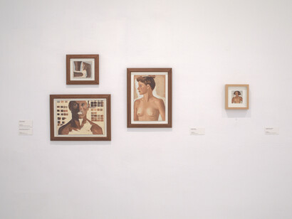 Maruja Mallo, Mask and compass, exhibition view. Courtesy of Museo Nacional Centro de Arte Reina Sofía