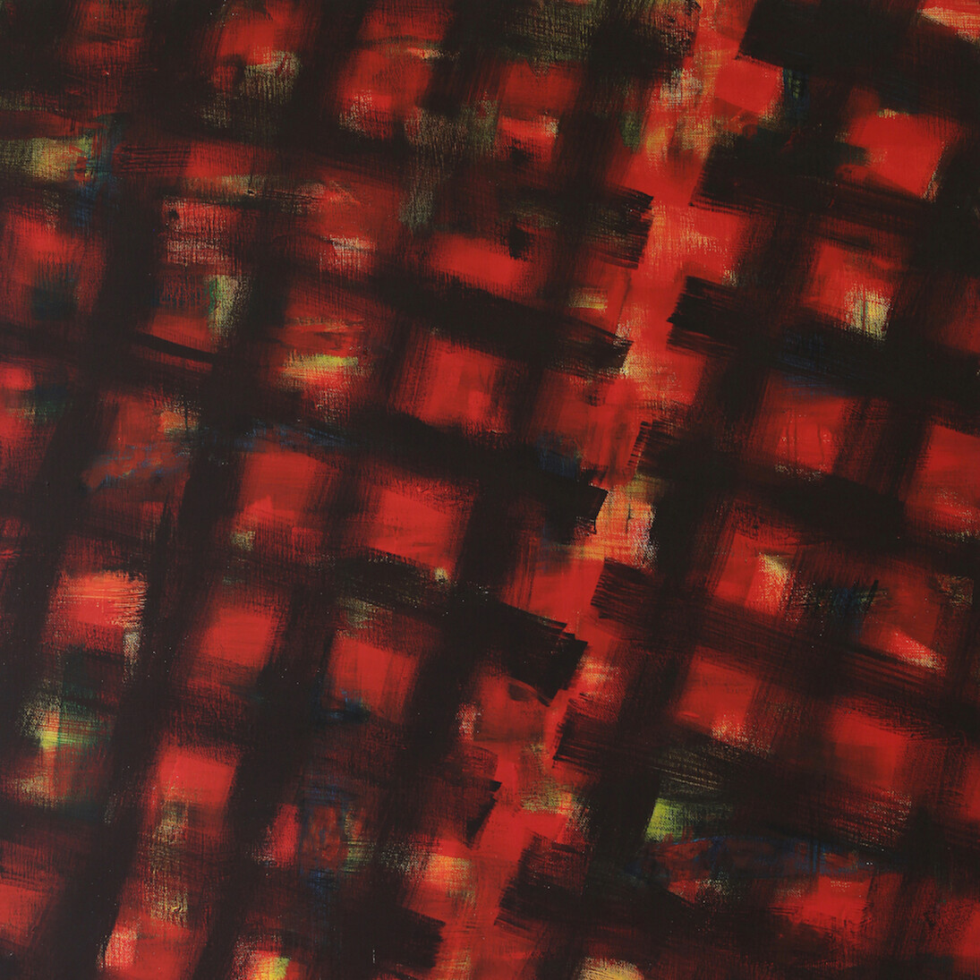 Mario Nigro, Senza titolo, 1956, Tempera murale su tela, 148x135 cm. Courtesy A arte Invernizzi, Milano. Foto Bruno Bani, Milano