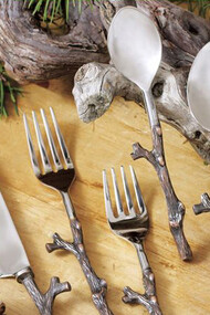 Antique Copper Twig Flatware Set  