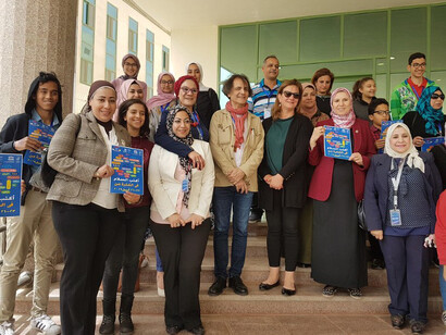 Participants from the Intercultural Dialogue for Sustainable Development event, held in Cairo, Egypt, in 2019