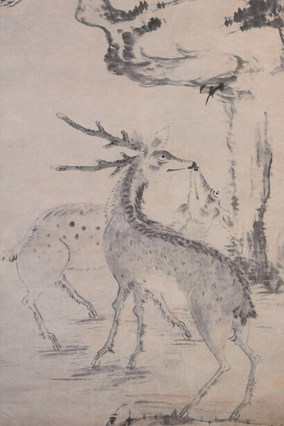 Zhu Da, Two deer, 1700. Courtesy of New Tretyakov Gallery