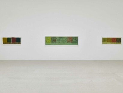 Brice Marden, Works on paper, vue d'exposition. Avec l'aimable autorisation de Gagosian