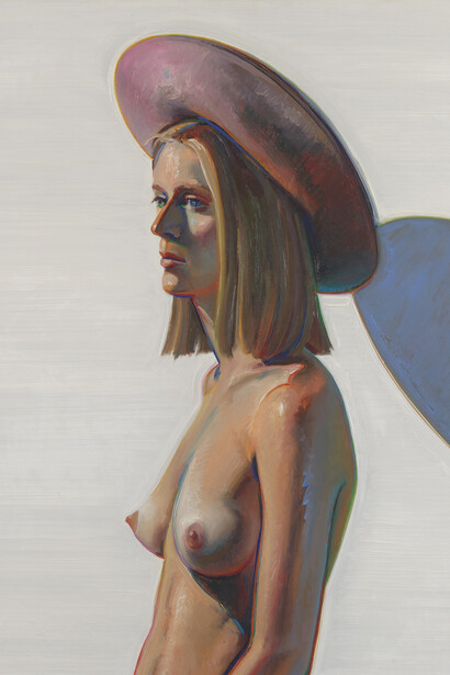 Wayne Thiebaud, Girl with pink hat, 1973. Courtesy of Fine Arts Museums
